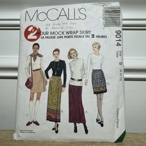 VINTAGE MCCALL'S #9014 UNCUT‎ SEWING PATTERN WRAP SKIRT (SIZE 8,10,12)